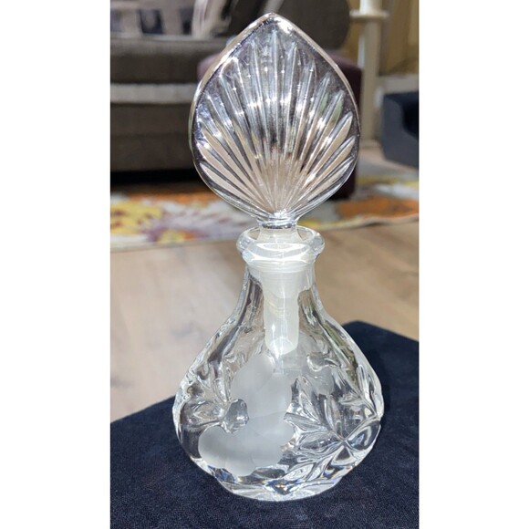 Princess House Other - Vintage 1997 2pc Princess House Perfume Bottle 24% Lead Crystal Frosted Floral